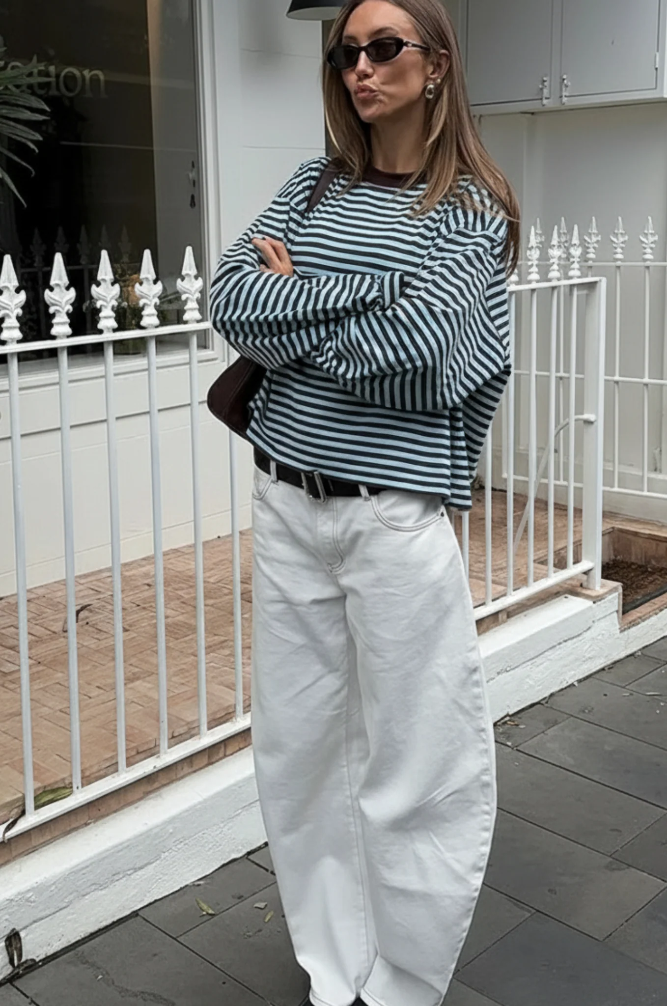 Gestreept longsleeve – loose fit, stretch - Afbeelding 7