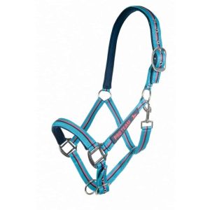 HKM Halster Speed – Lichtblauw Halster met Zacht Neus- & Kopstuk