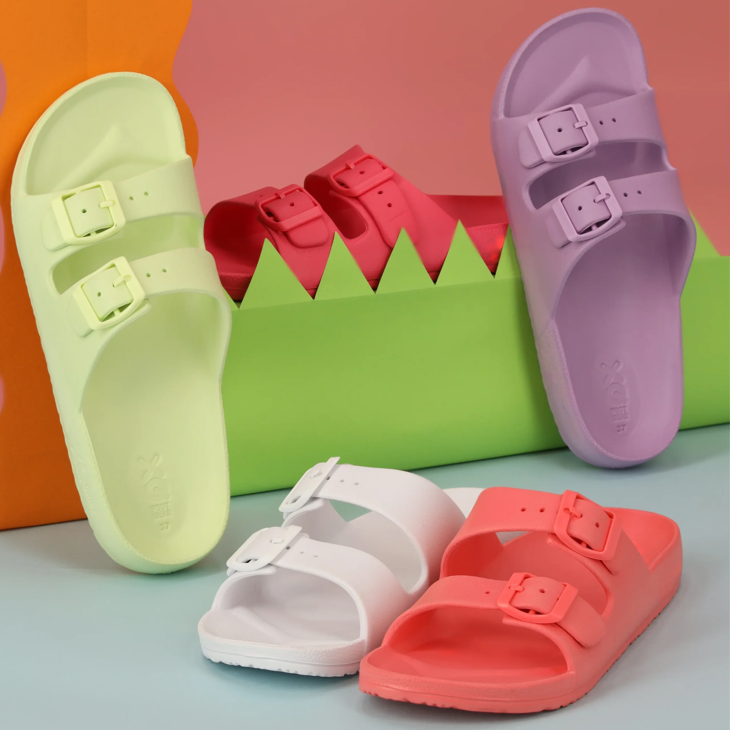 Sandalen dames - Dames slipper - Lime groen - Afbeelding 6