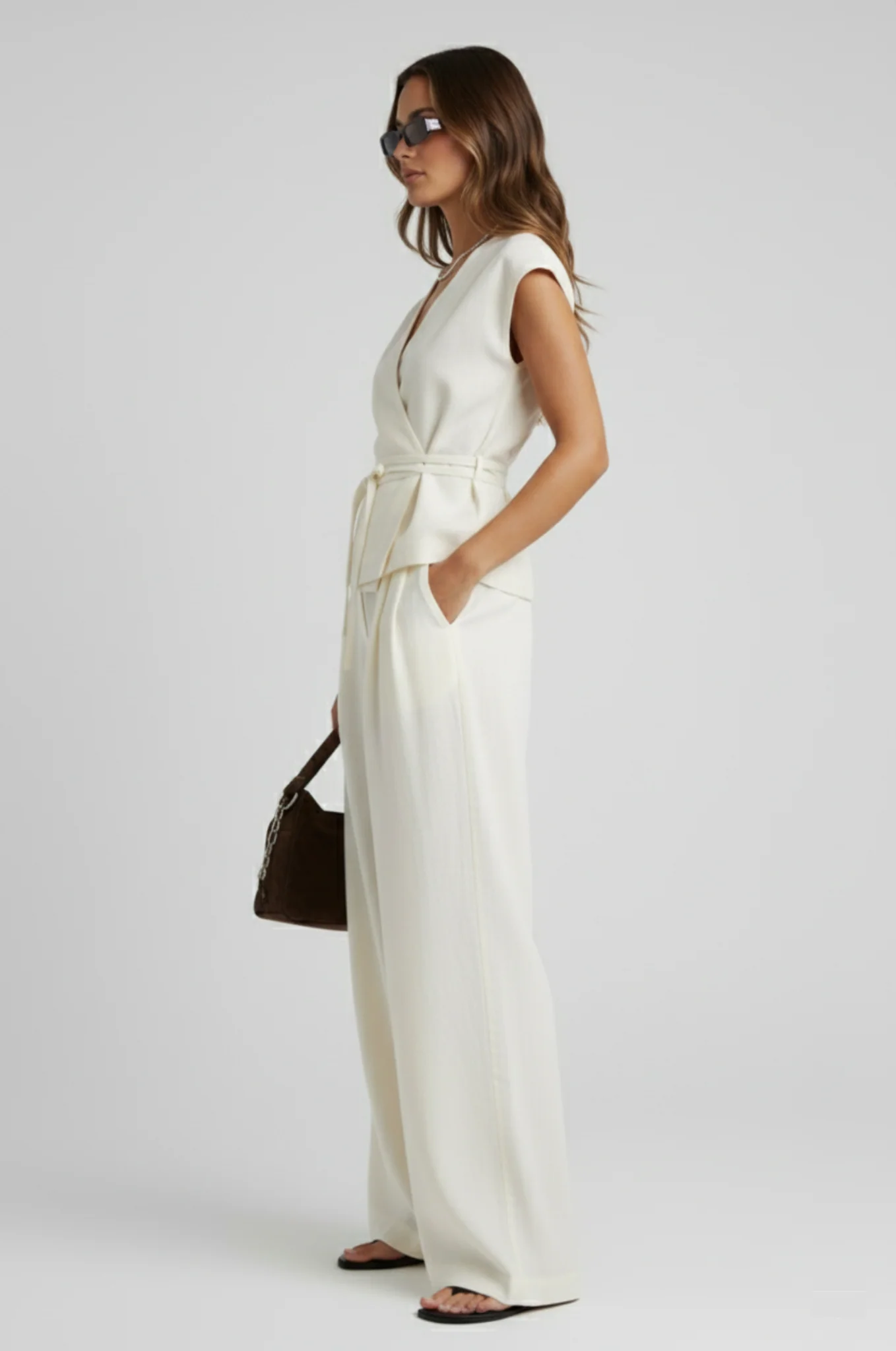 Mouwloos pak – V-hals & tailored - Afbeelding 3