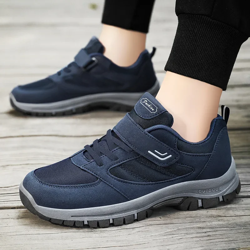 Heren Wandelschoenen met Klittenband – Comfort, Ademend & Lichtgewicht - Afbeelding 5