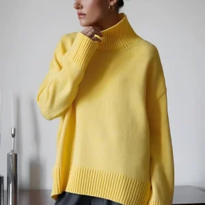 Winter coltrui voor dames – dikke gebreide oversized sweater