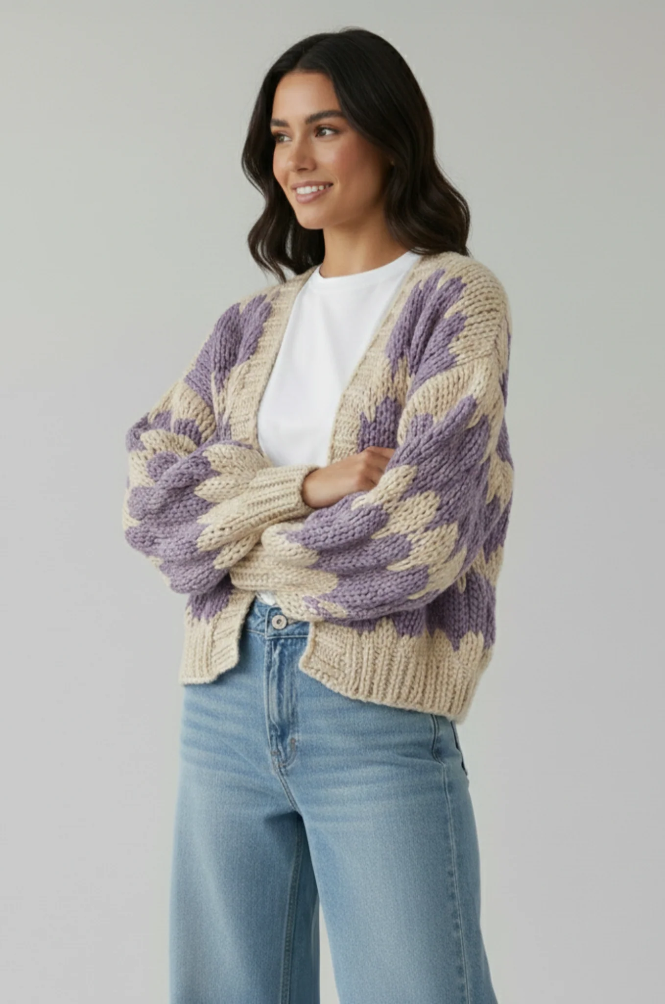 Vintage cropped cardigan – Y2K & pofmouw - Afbeelding 5