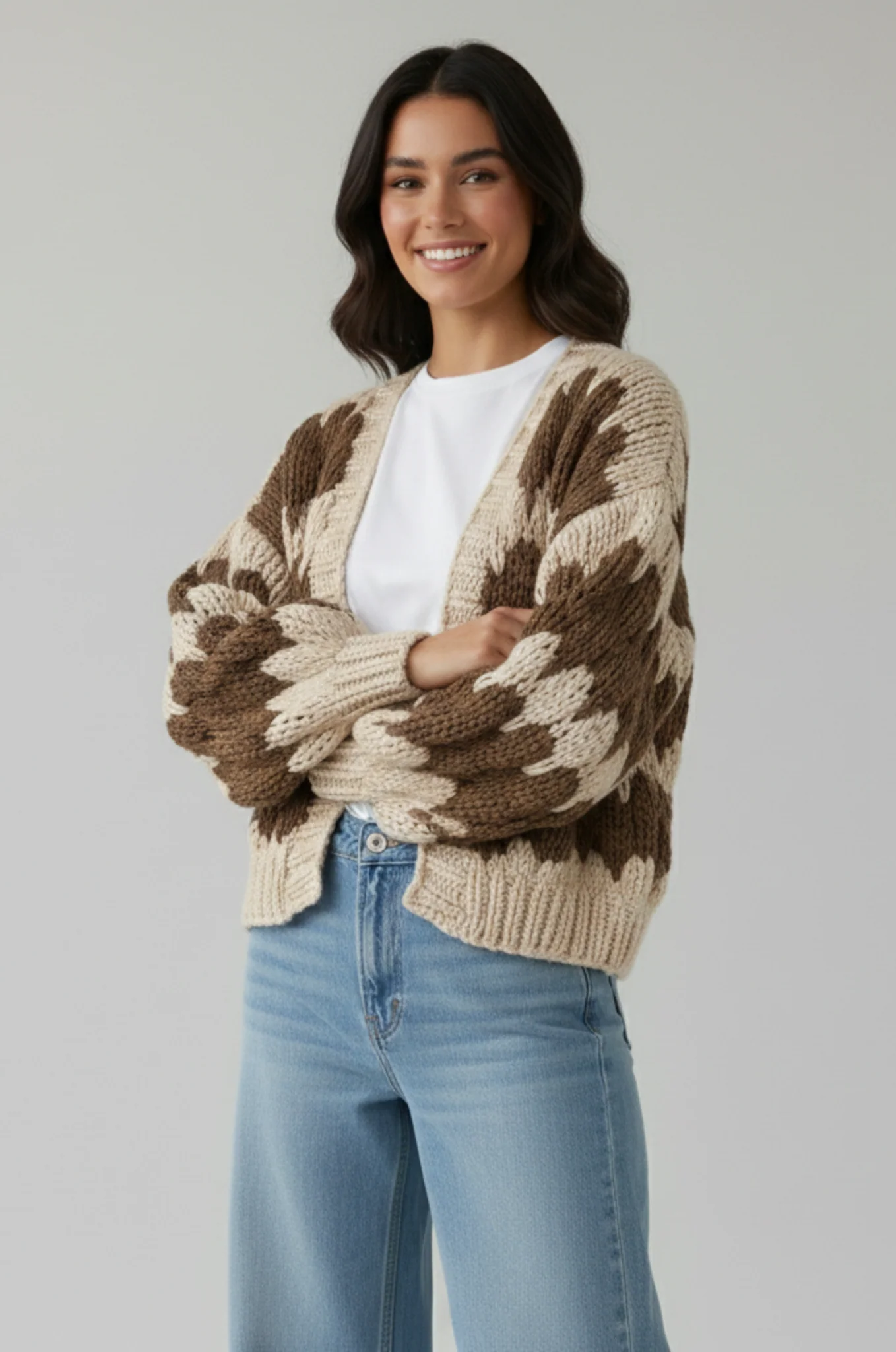 Vintage cropped cardigan – Y2K & pofmouw - Afbeelding 2