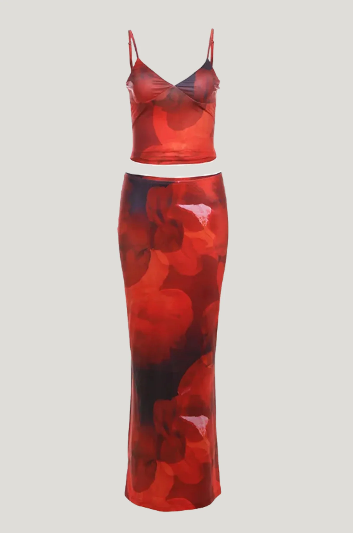 Tie-dye set – V-hals top & maxi-rok - Afbeelding 8