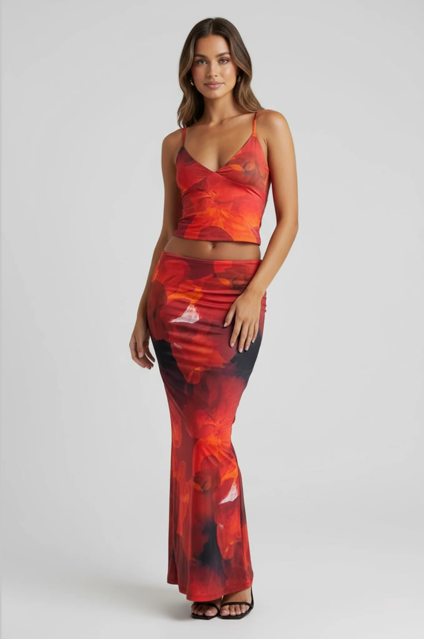 Tie-dye set – V-hals top & maxi-rok - Afbeelding 2