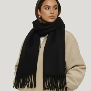 Zachte wintersjaal – wolmix, warm & zacht