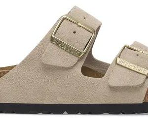 Birkenstock Slipper - Birkenstock Damesschoenen - Beige | Arizona Suede Leather
