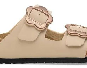 Birkenstock Slipper - Birkenstock Kinderschoenen - Beige | Arizona Flower Buckle