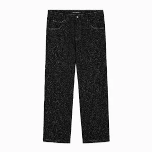 BOUCLE DENIM broek | Zwart