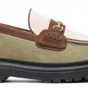 Filling Pieces Loafer - Filling Pieces Damesschoenen - Beige | Grain/Beige Green