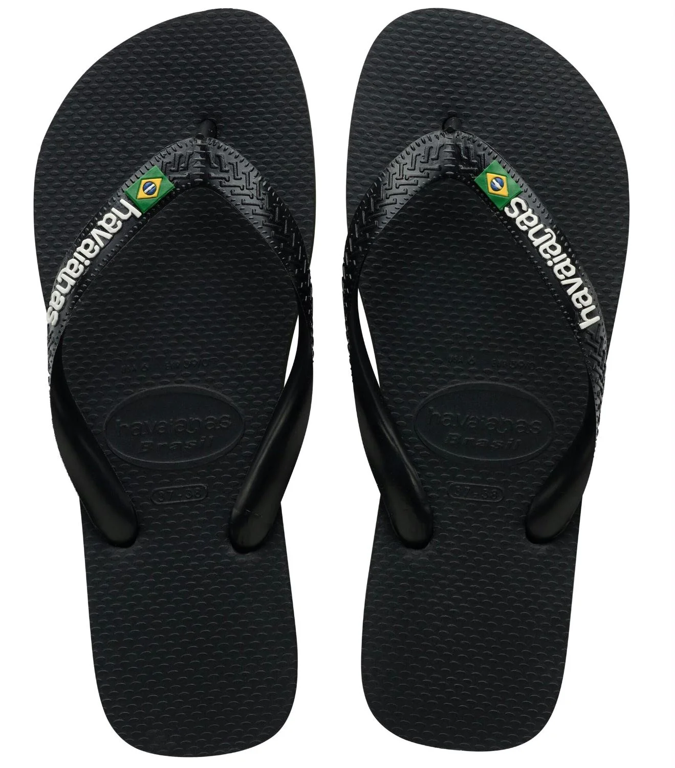 Havianas Slipper - Havaianas Kinderschoenen - Zwart | Brasil Logo