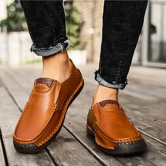 Heren Slip-on Loafers – Ademende Slip-On Italiaanse Rijschoenen - Afbeelding 3