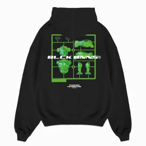 KIDS ACTIE FIGUUR HOODIE | Zwart