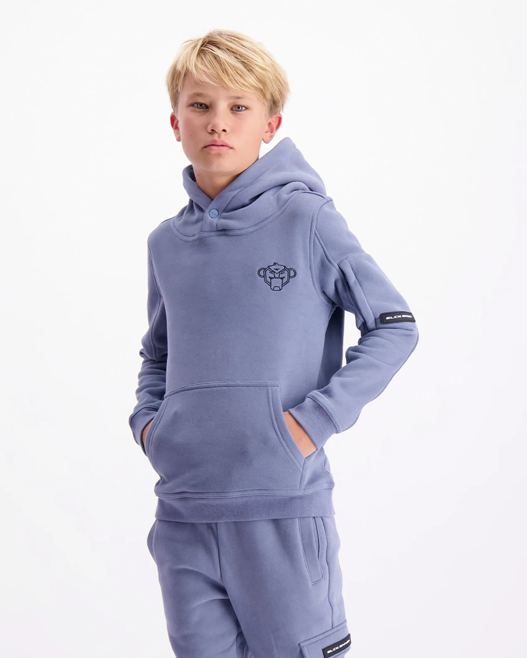 KIDS PLATE HOODIE | Blauw - Afbeelding 5