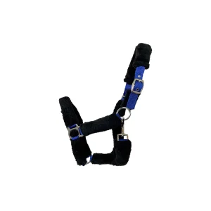 German Riding Halster "Fuzzy" Blauw/Zwart – Comfort & Bescherming