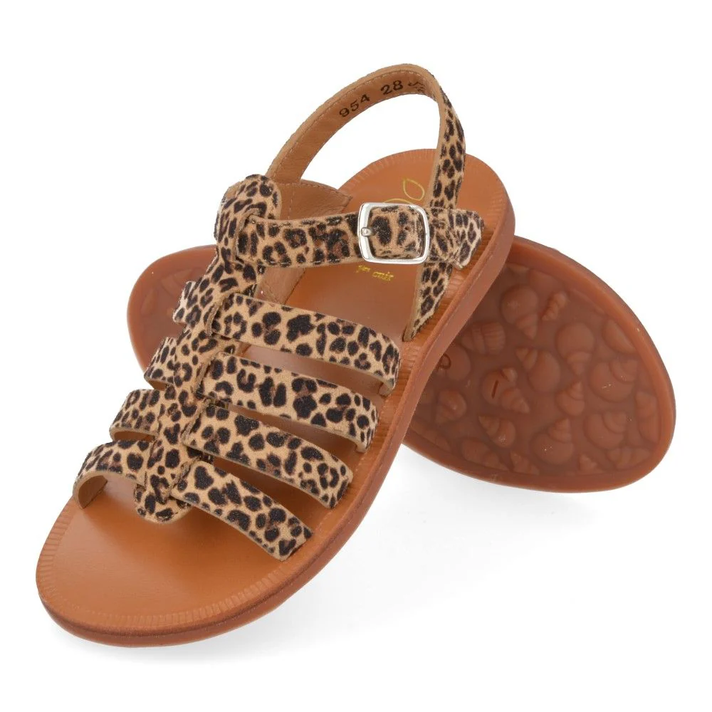 Pom D'Api Sandaal - Pom D'api Kinderschoenen - Luipaard | Plagette Strap Mini Leo - Afbeelding 5