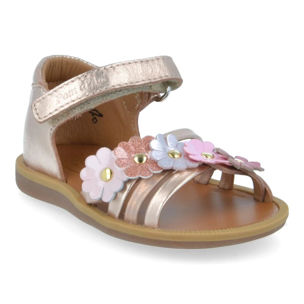 Pom D'Api Sandaal - Pom D'api Kinderschoenen - Roze | Poppy Multi Flo - Afbeelding 3