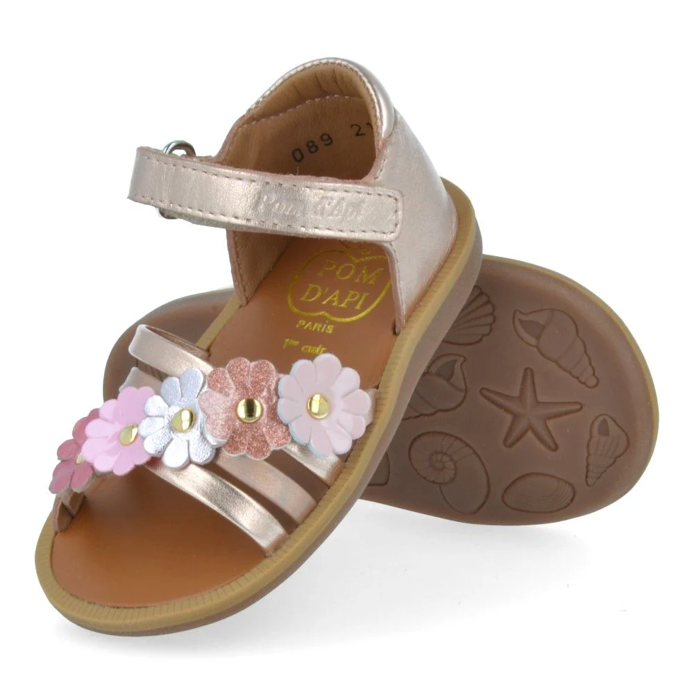 Pom D'Api Sandaal - Pom D'api Kinderschoenen - Roze | Poppy Multi Flo - Afbeelding 6