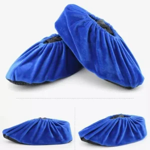 Scovvii Velours Overschoenen | Pantoffels  |  Blauw | Antislip | Wasbaar