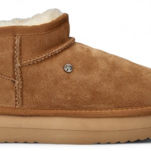 Warmbat Boot - Warmbat Damesschoenen - Cognac | Durack Women Suede Boot Plateau