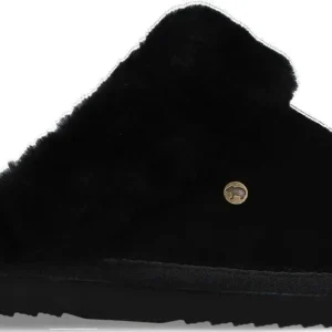 Warmbat Pantoffel - Warmbat Kinderschoenen - Zwart | Flurry Kids Suede