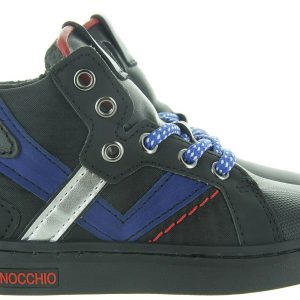 Zwarte Veterschoenen - Pinocchio By Hip Kinderschoenen - Blauw | P1174 Jongens